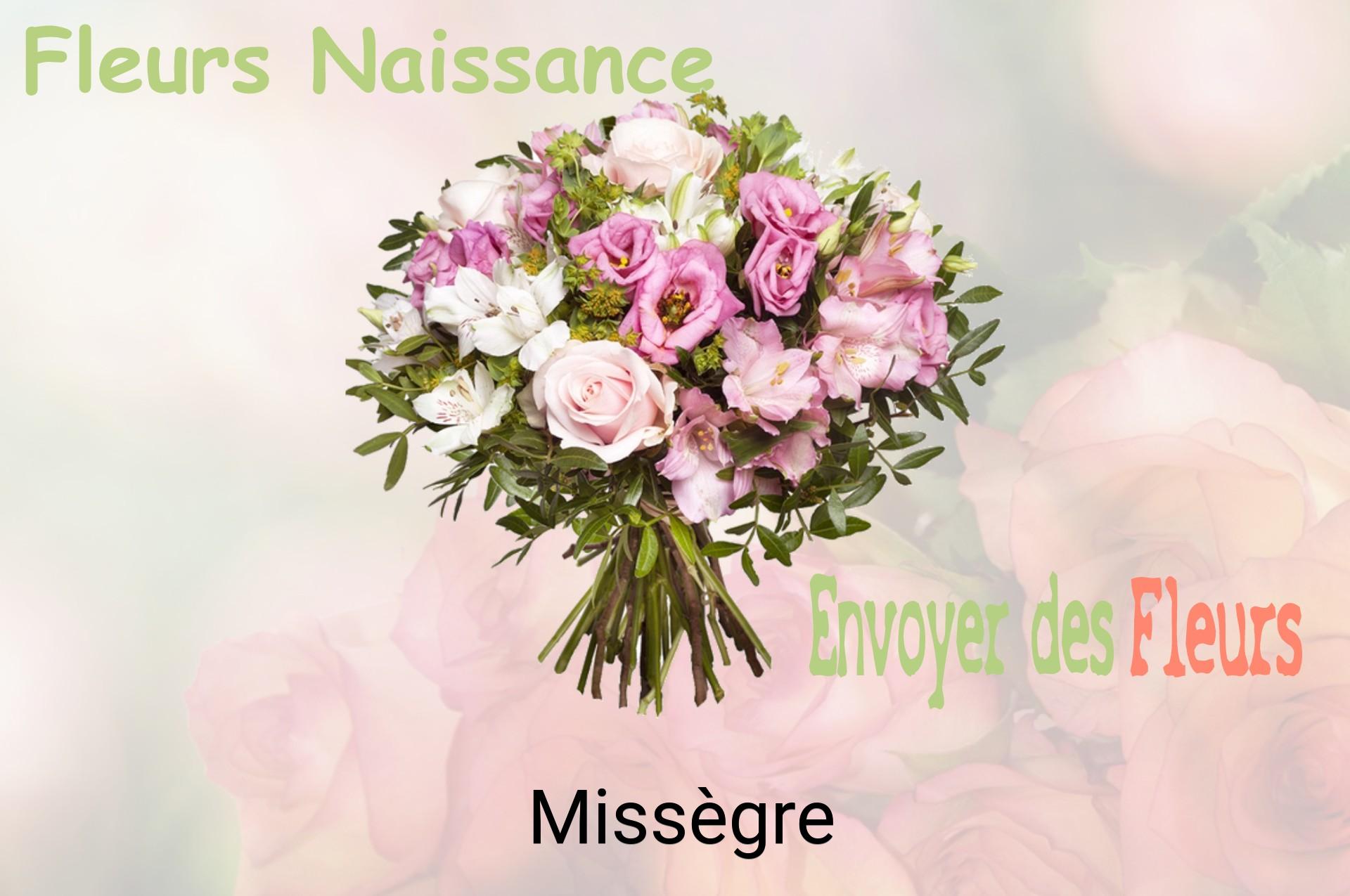Bouquet de fleurs de naissance livré à Missègre